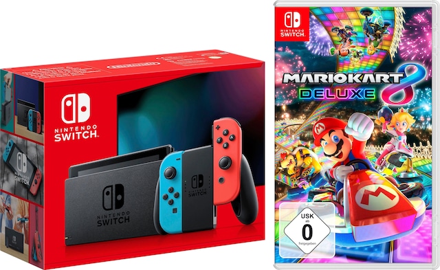Nintendo Switch Konsolen-Set »Switch Neon-Rot/Neon-Blau« inkl. Mario Kart 8 Deluxe