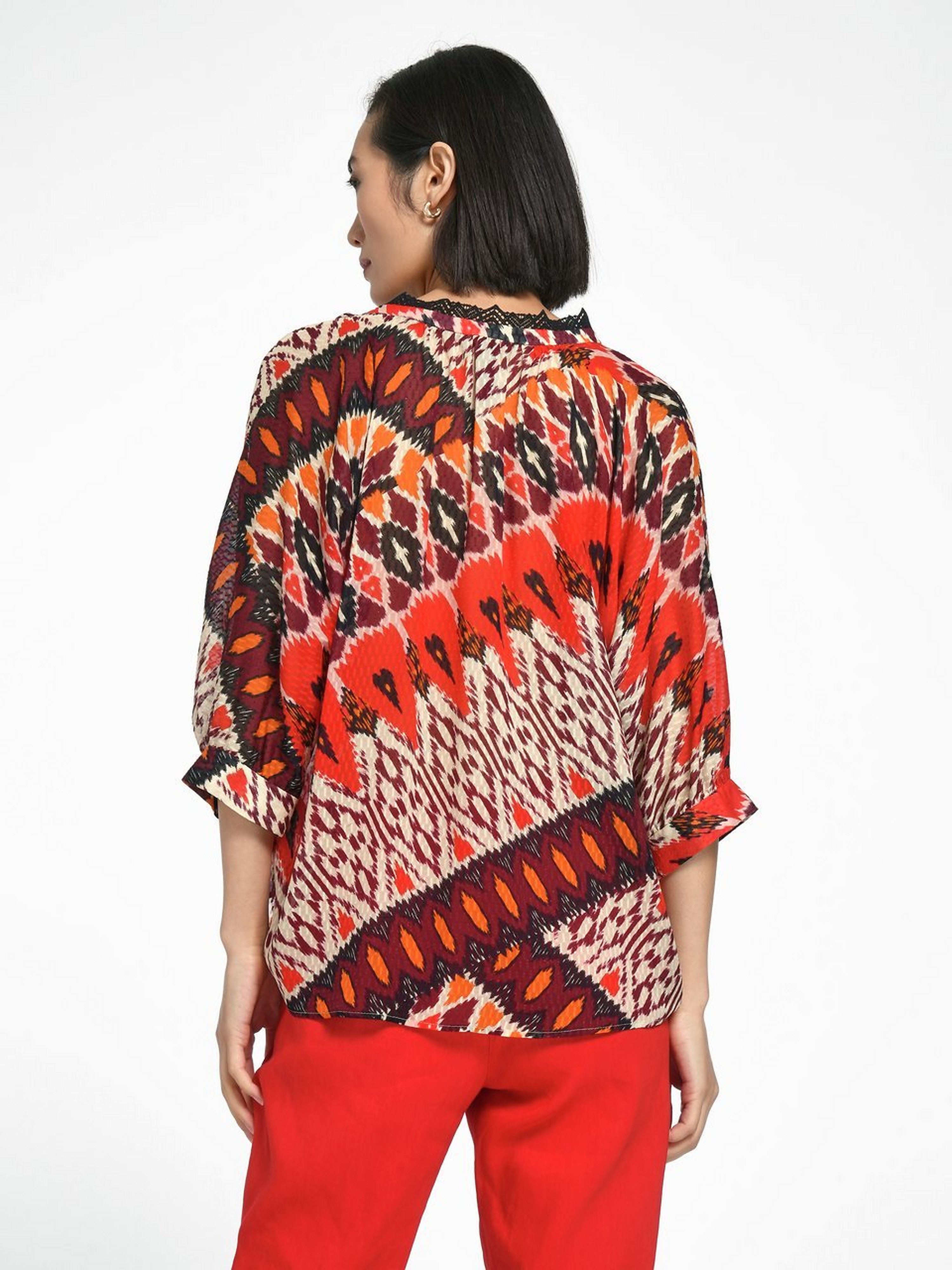 Bluse mit 3/4-Fledermausarm