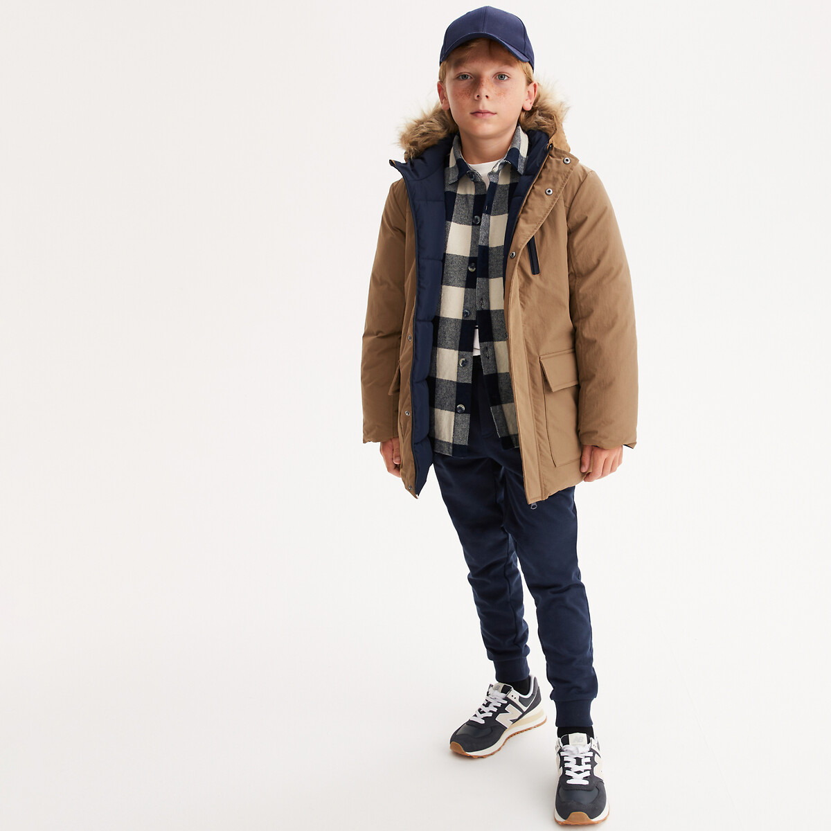 COLEÇÕES LA REDOUTE<br>Parka reversível com capuz forrado com pele sintética