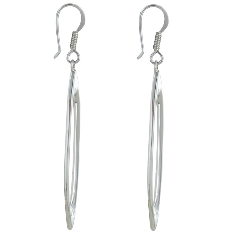 Boucles d'Oreilles Argent Ovales Ajourés