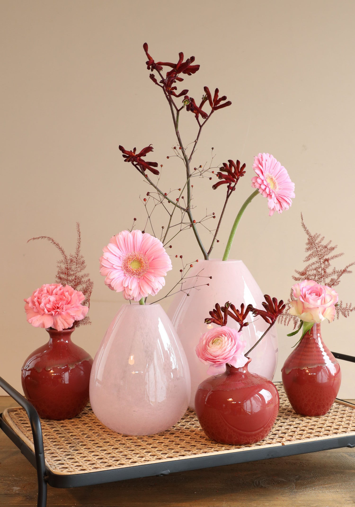 Vaas Lily roze D 12 H 15 cm