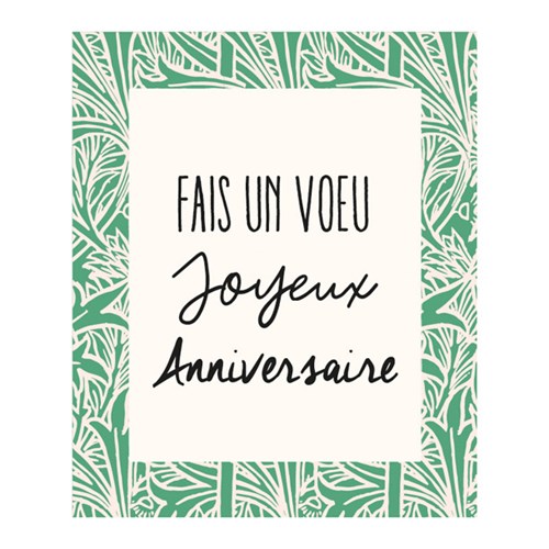 Carte Fais un vœu Joyeux anniversaire
