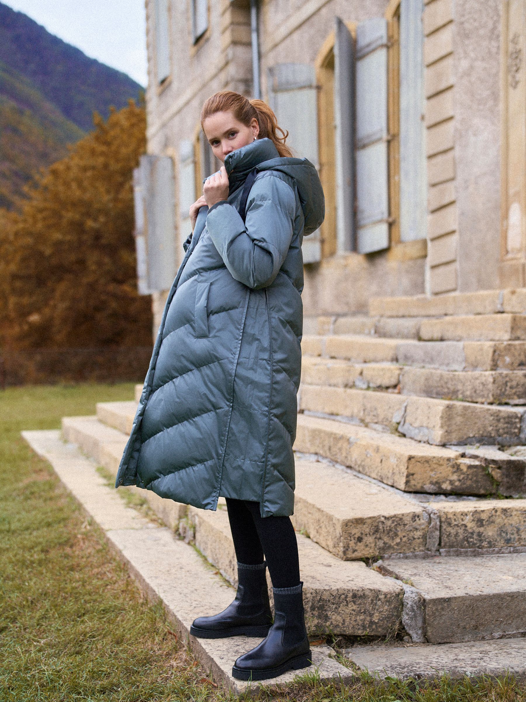 Tin - Seraphine Long 3-In-1 Maternity & Babywearing Puffa Coat