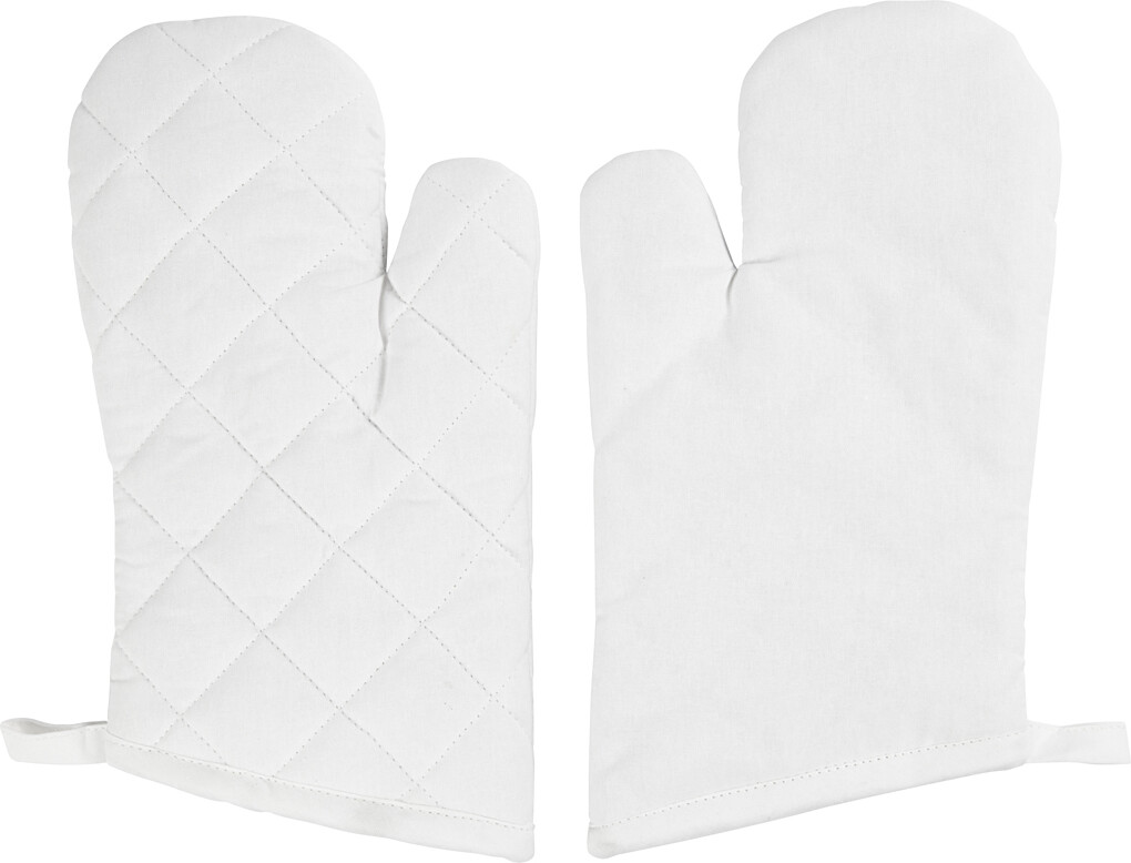 Ovnhandske - Str. 18X28 CM - 145 G - Hvid - 2 Stk