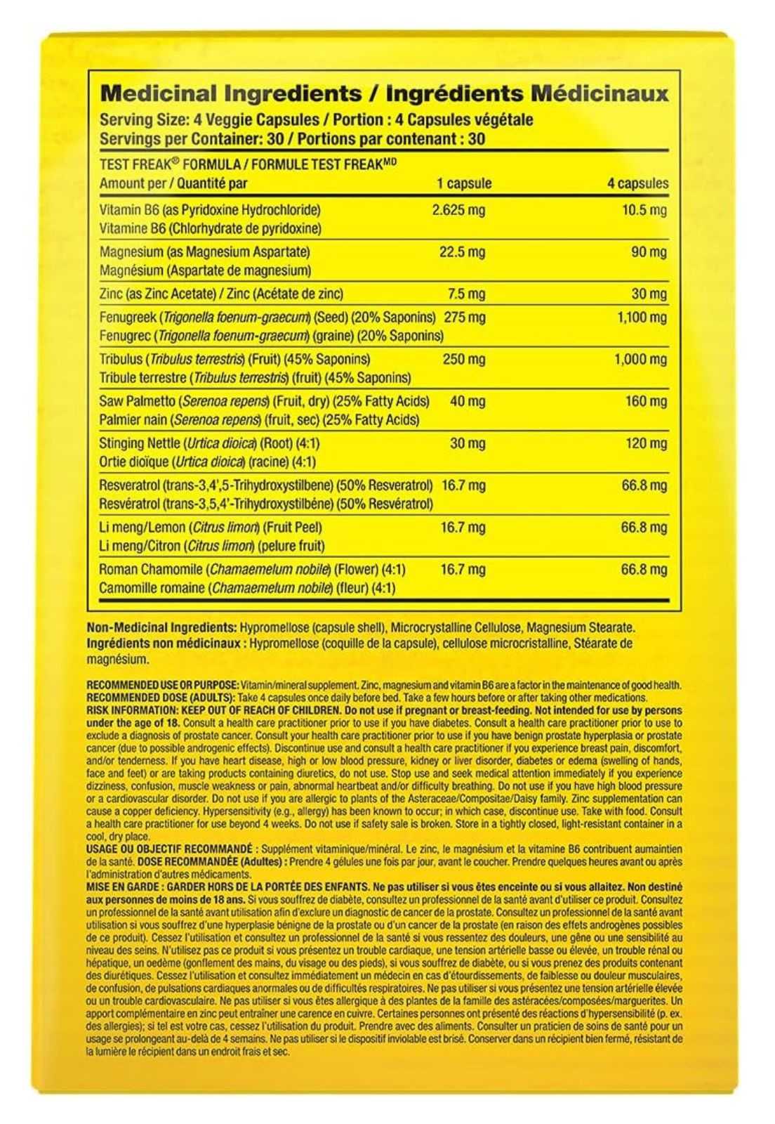 Pharma Freak Test Freak 120 cápsulas