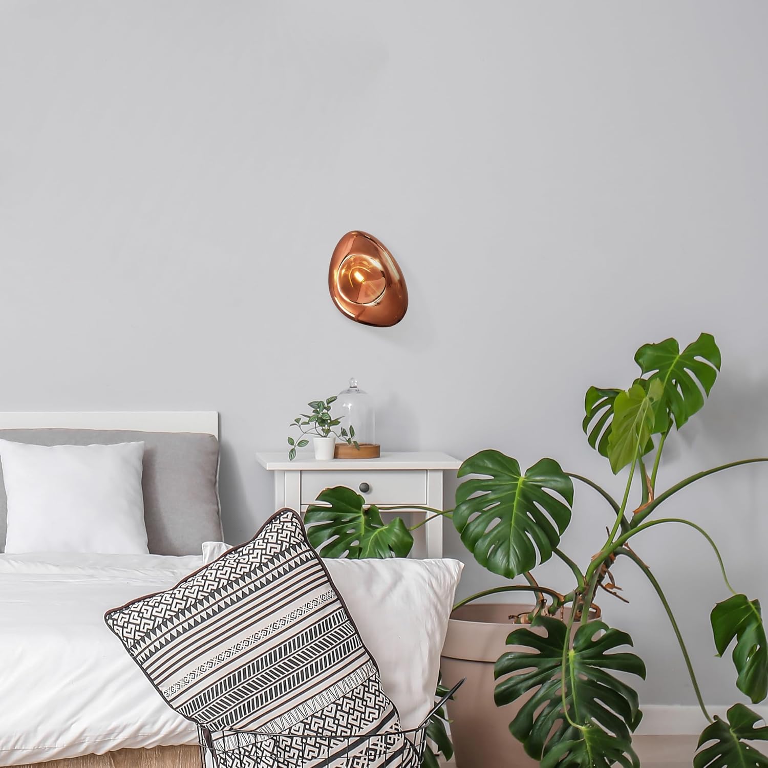 MAYTONI Mabell Wandleuchte innen – moderne Wandlampe – für LED Lampe E14 - Leuchte aus Metall - Wohnzimmerlampe, Schlafzimmerlampe, Flurlampe – Kupfer