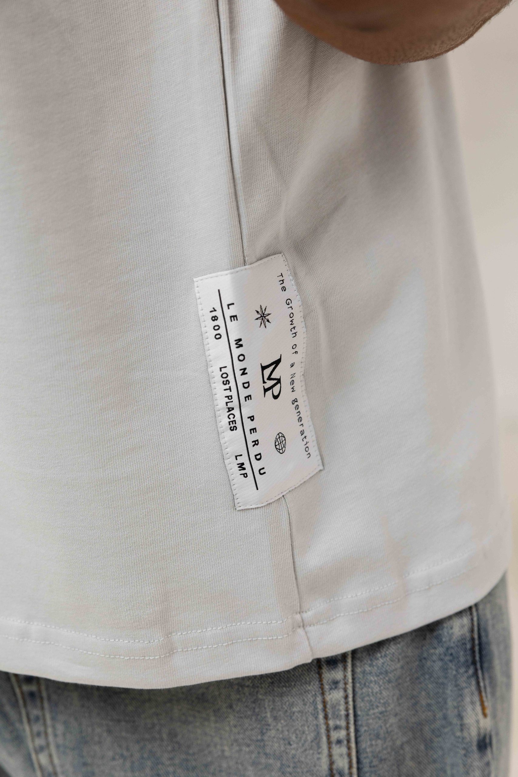 Le Monde Perdu Sterna T-Shirt Heren Lichtgrijs