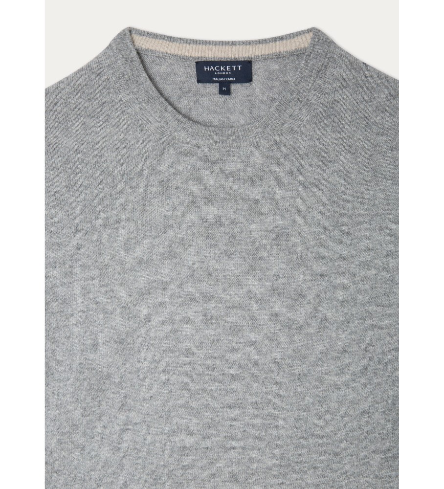 Hackett Jersey Merino Cash Mix cinza
