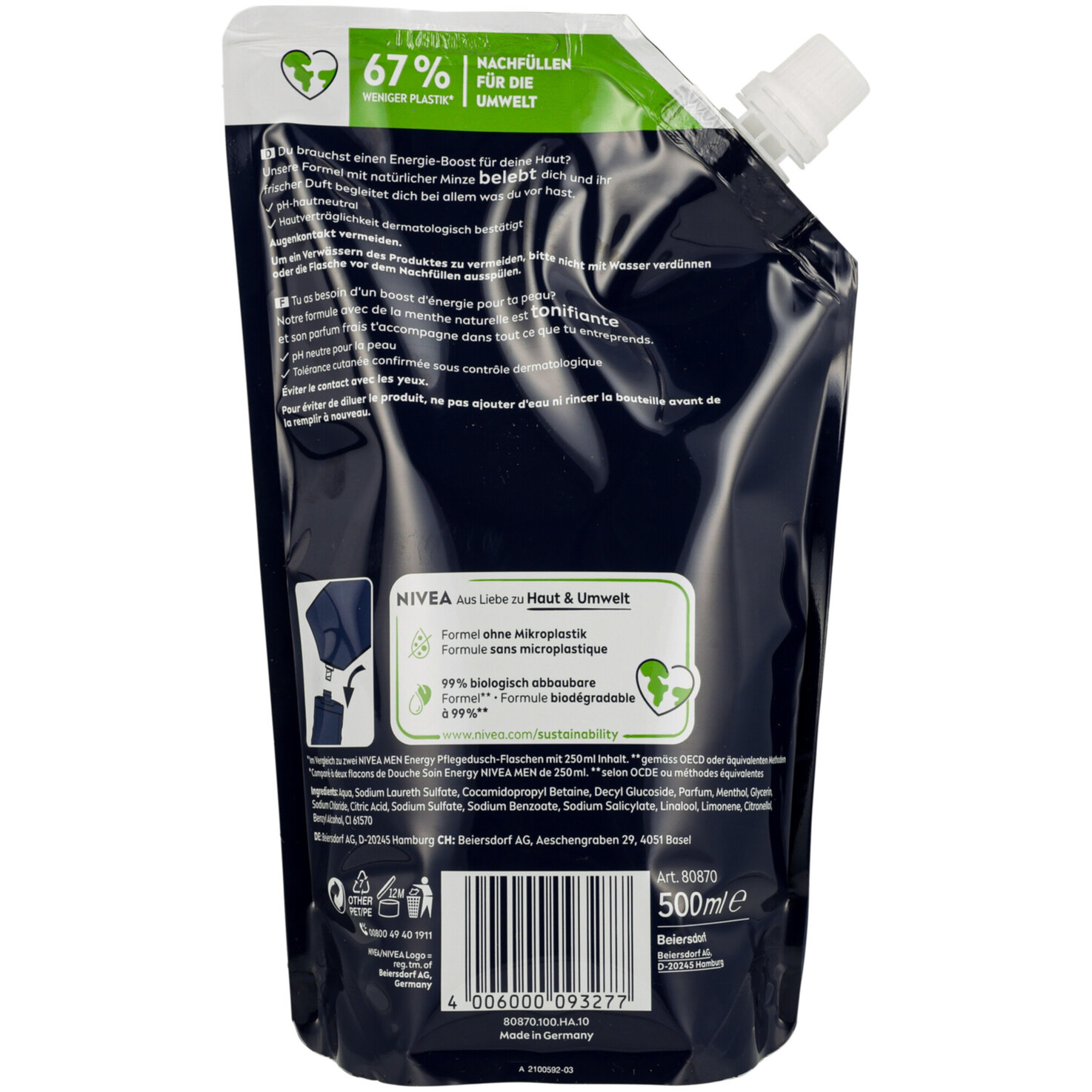 Nivea Pflegedusche Energy Refill