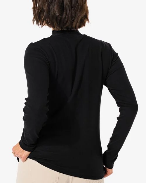 top femme Clara côtelé noir
