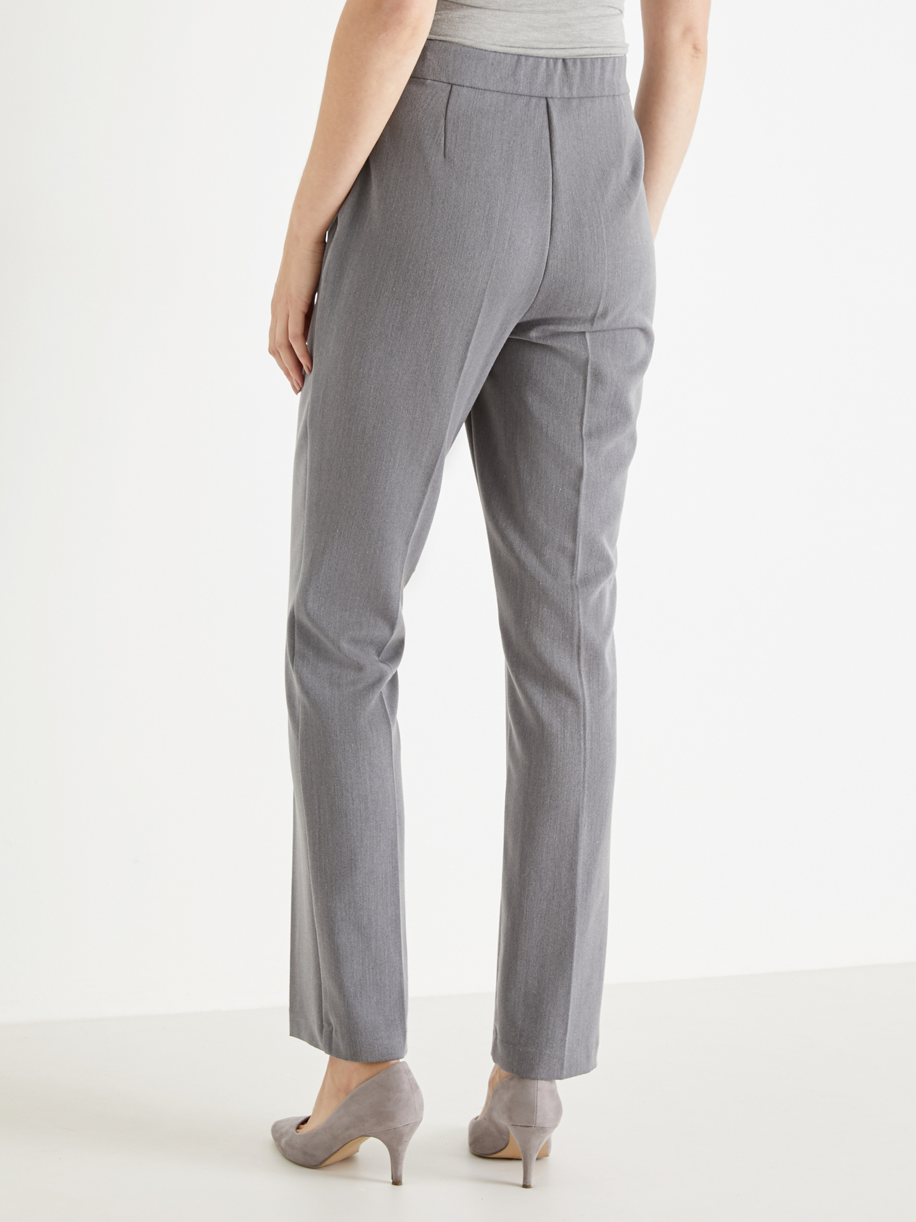 Pantalon droit effet ventre plat