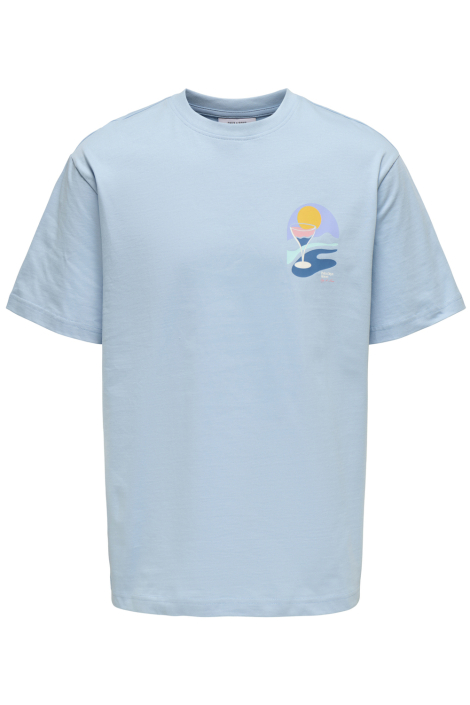 Only & Sons blauwe heren t-shirt