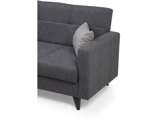 CONCEPT1 - Canapé lit Polya 2 places gris foncé 151 x 75 x h86