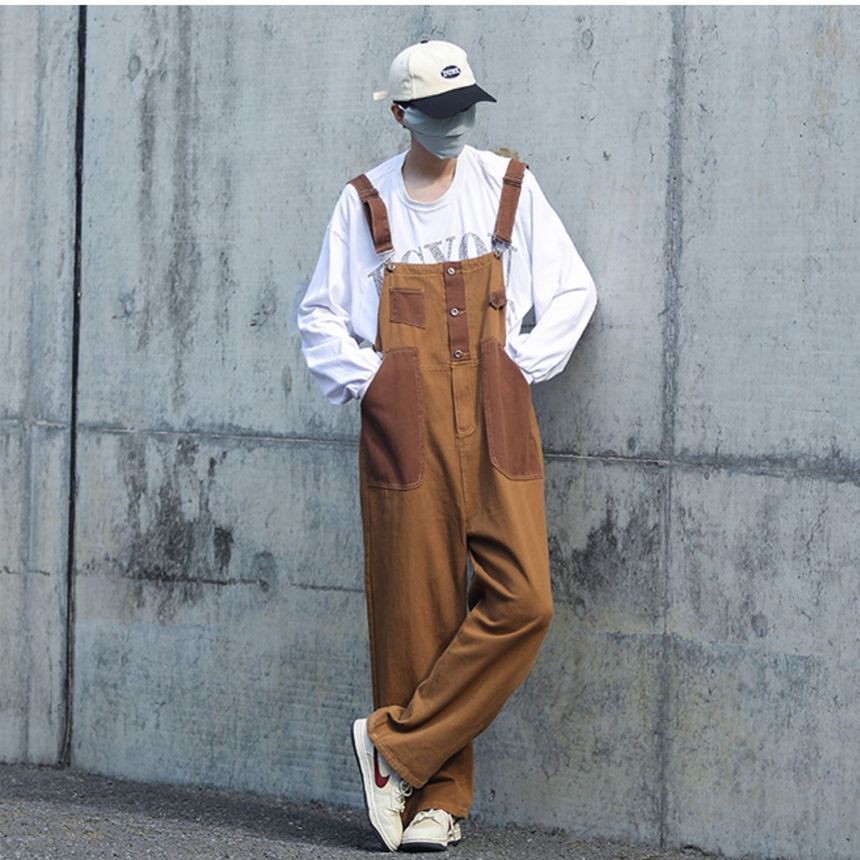 DuckleBeam - Tweekleurige rechte broek met trekkoord