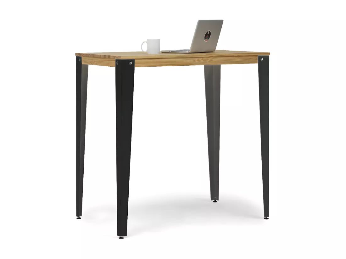 Table Mange debout Lunds 60X160x110cm anthracite-Naturel. Box Furniture