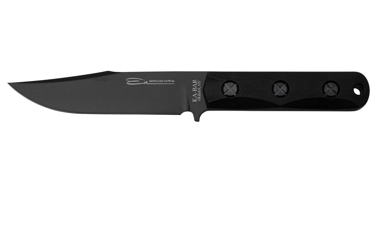 KA-BAR EK Commando Short Clip Point Bowie EK50, vaststaand mes