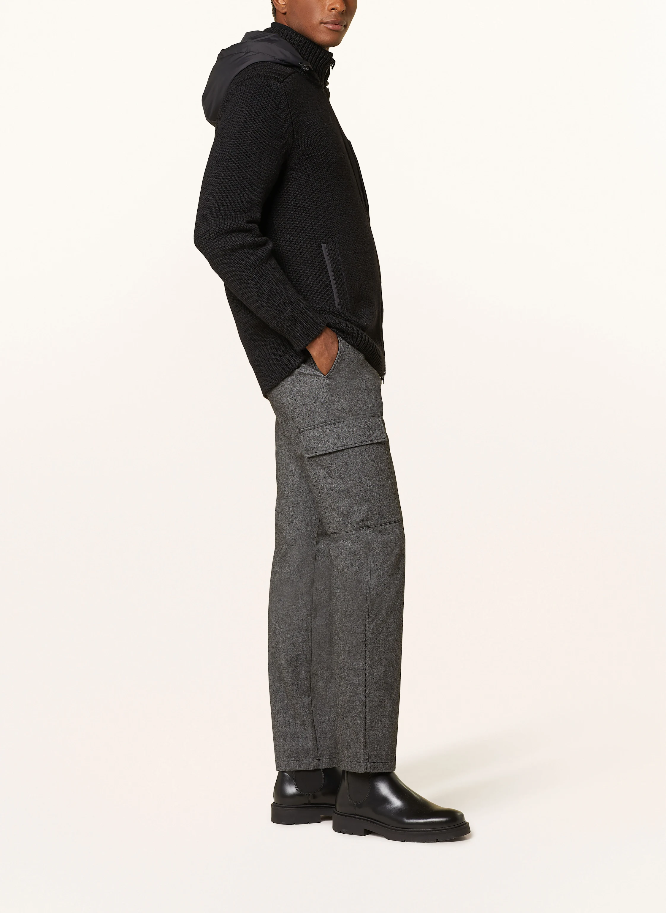 Marc O'Polo Strickjacke mit abnehmbarer Kapuze