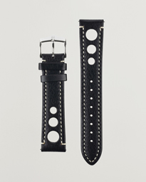 HIRSCH Rally Natural Leather Racing Watch Strap Brown