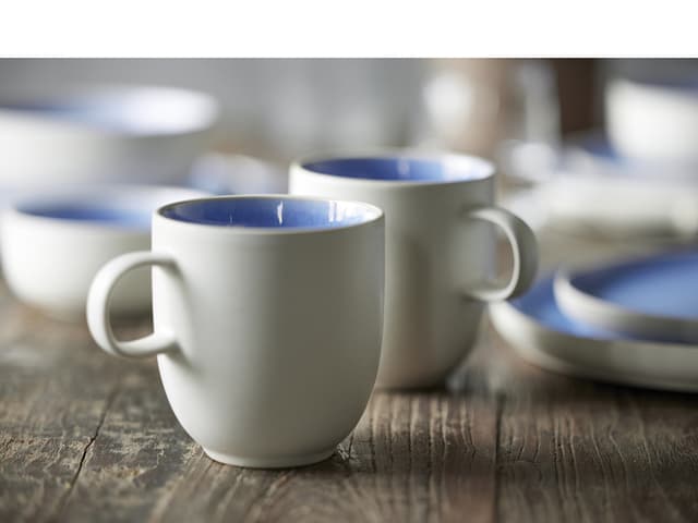Studio Round North Krus 33 cl Matte white/Shiny river