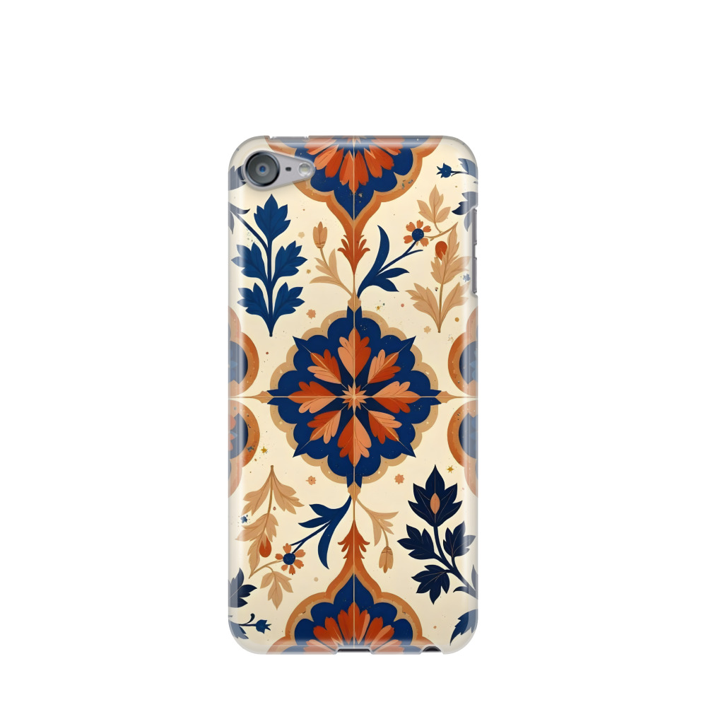 iPod Touch 7G Gummi Hülle Majolika-Sonnenblume - Braun