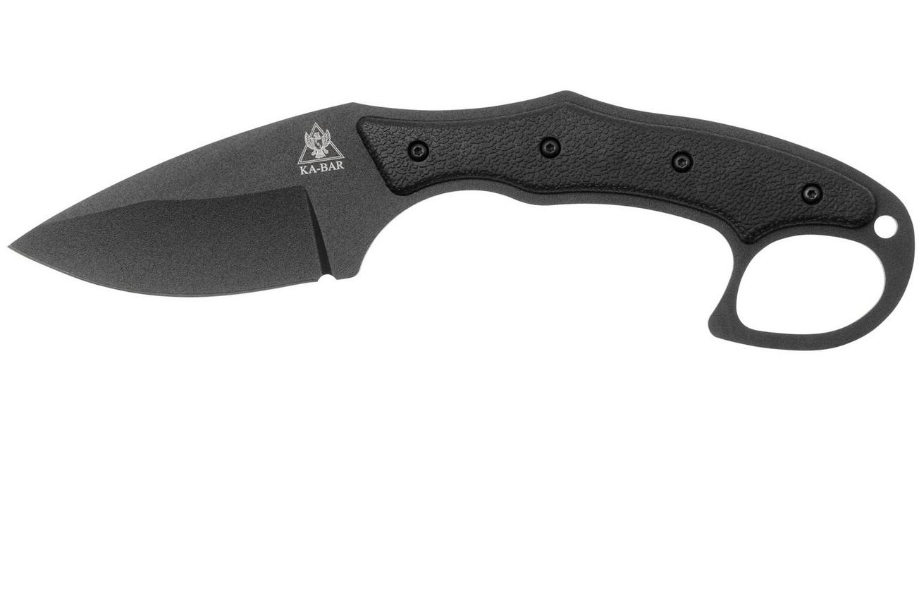 KA-BAR TDI Pocket Strike 2491 Black, vaststaand mes