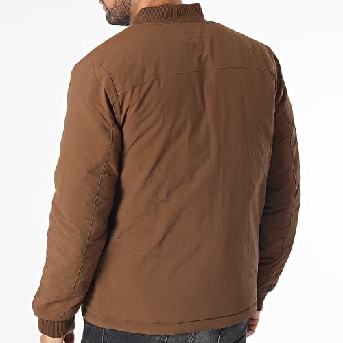 Veste Bomber Réversible Marron Noir