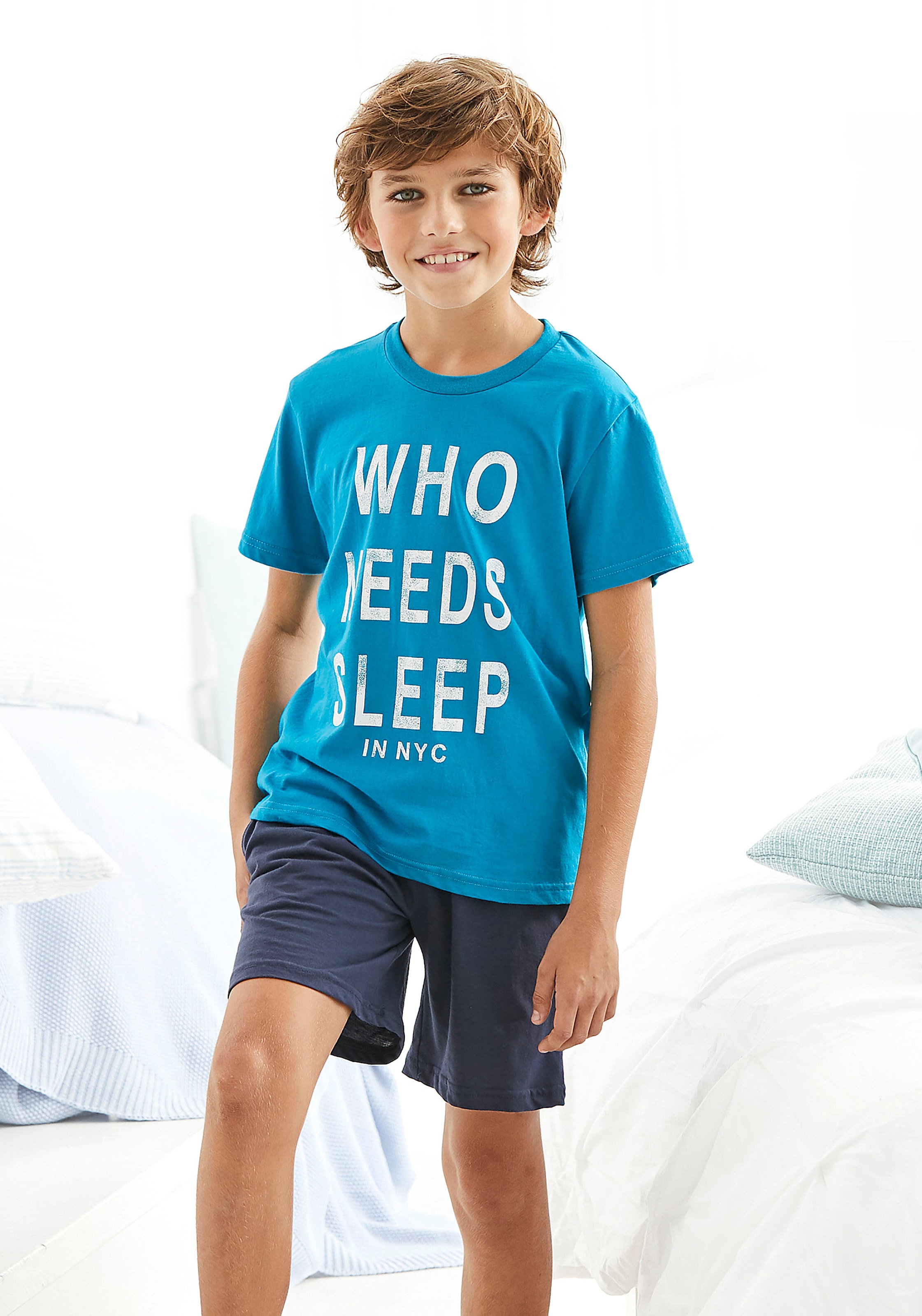 AUTHENTIC LE JOGGER Pyjama 1 Stück, 2 tlg. Schlafanzug mit Spruch 