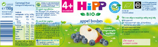 HiPP 4M  Babyhapje Appel Bosbes