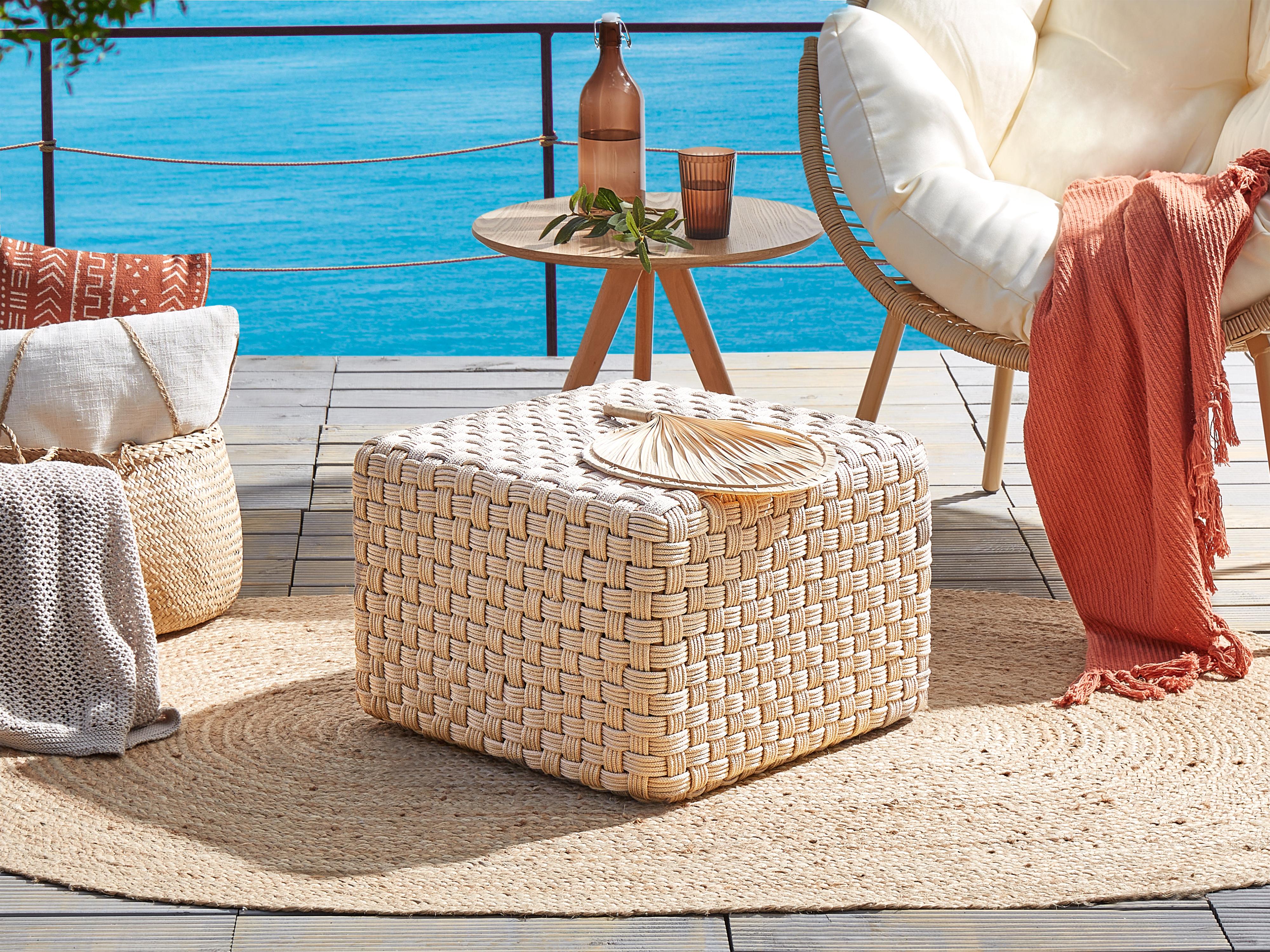 Poef NALLI Synthetisch materiaal Lichtbeige
