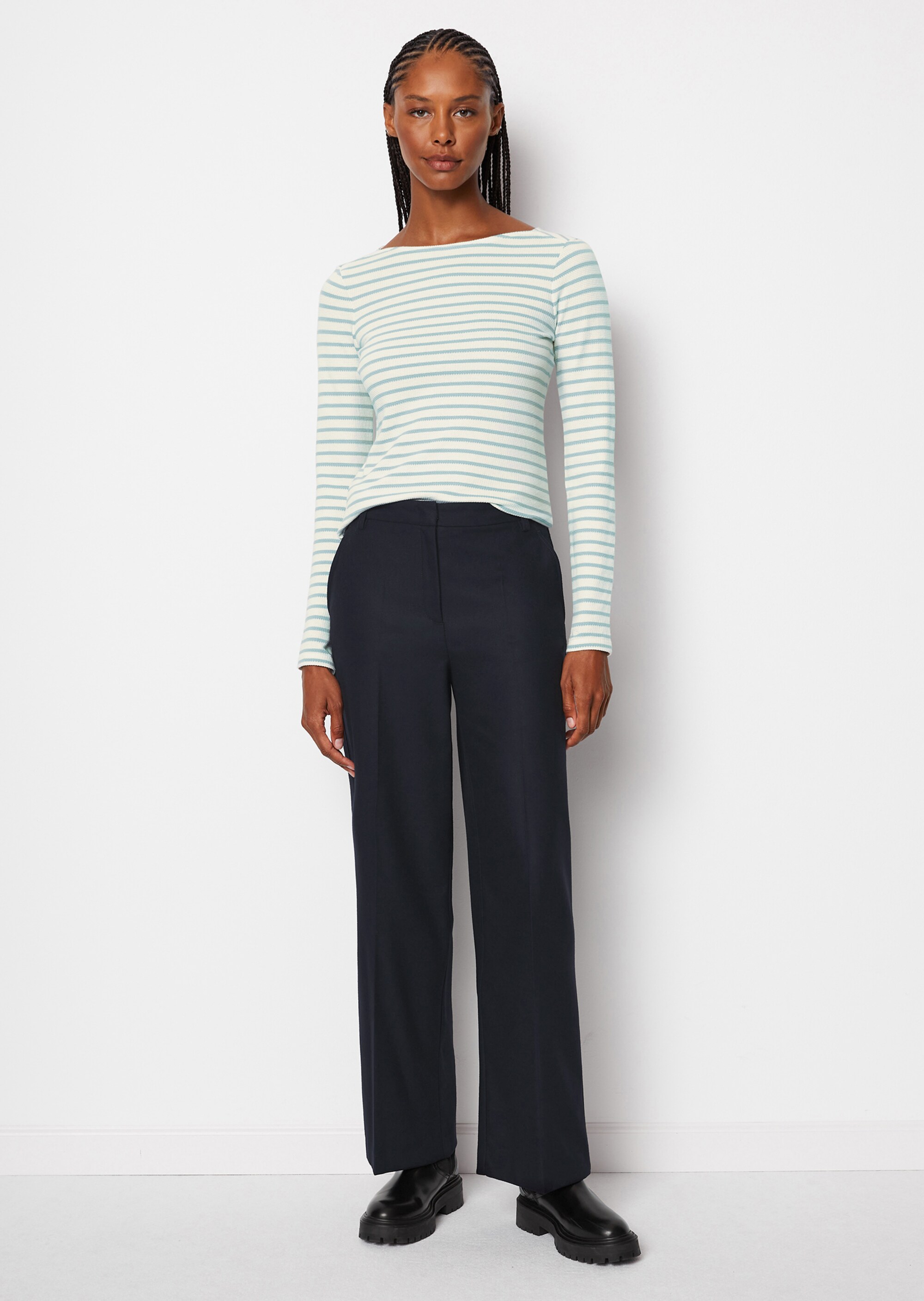 Struktur-Longsleeve regularaus Organic Cotton