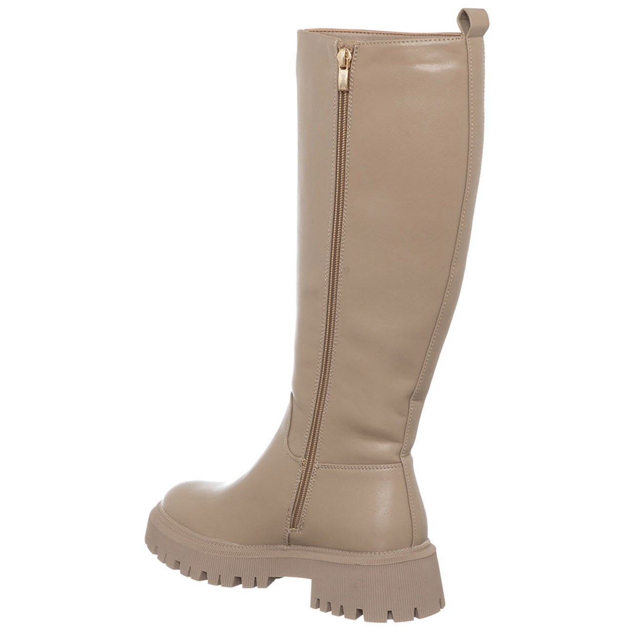 Patrizia Pepe Bottes en Cuir Alice taupe - Talon 5 cm