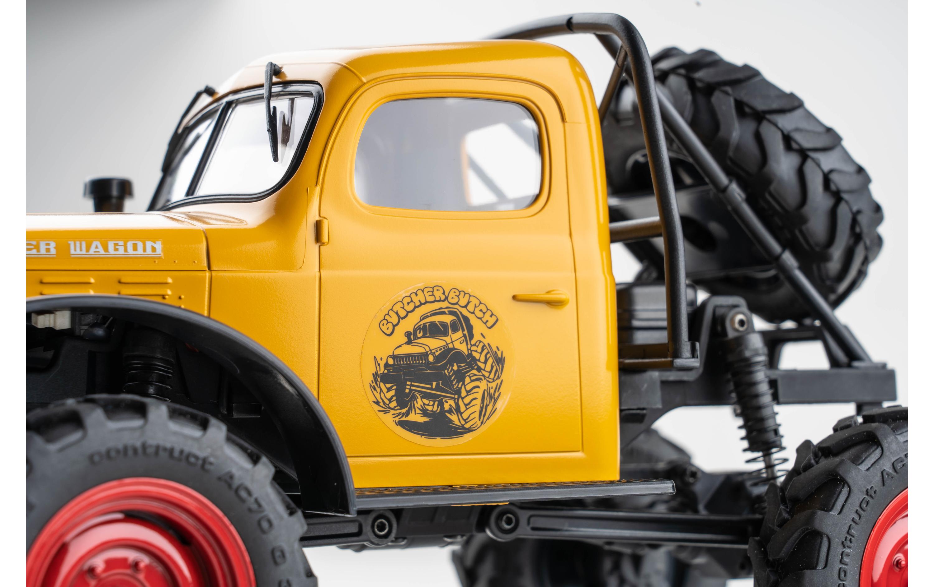 Scale Crawler FCX24 Power Wagon Mud-Racer, Gelb 1:24, RTR<br>Rock Crawler im Miniformat mit 2-Gang Getriebe