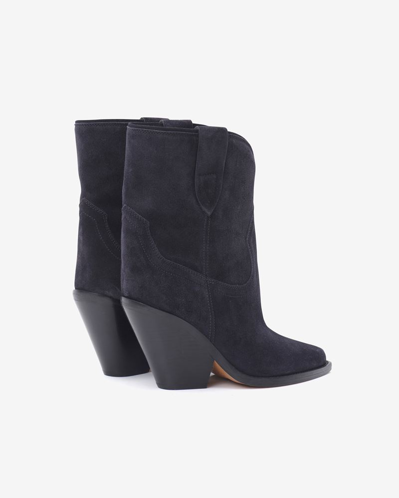 BOTTINES EN CUIR VEAU VELOURS LEYANE