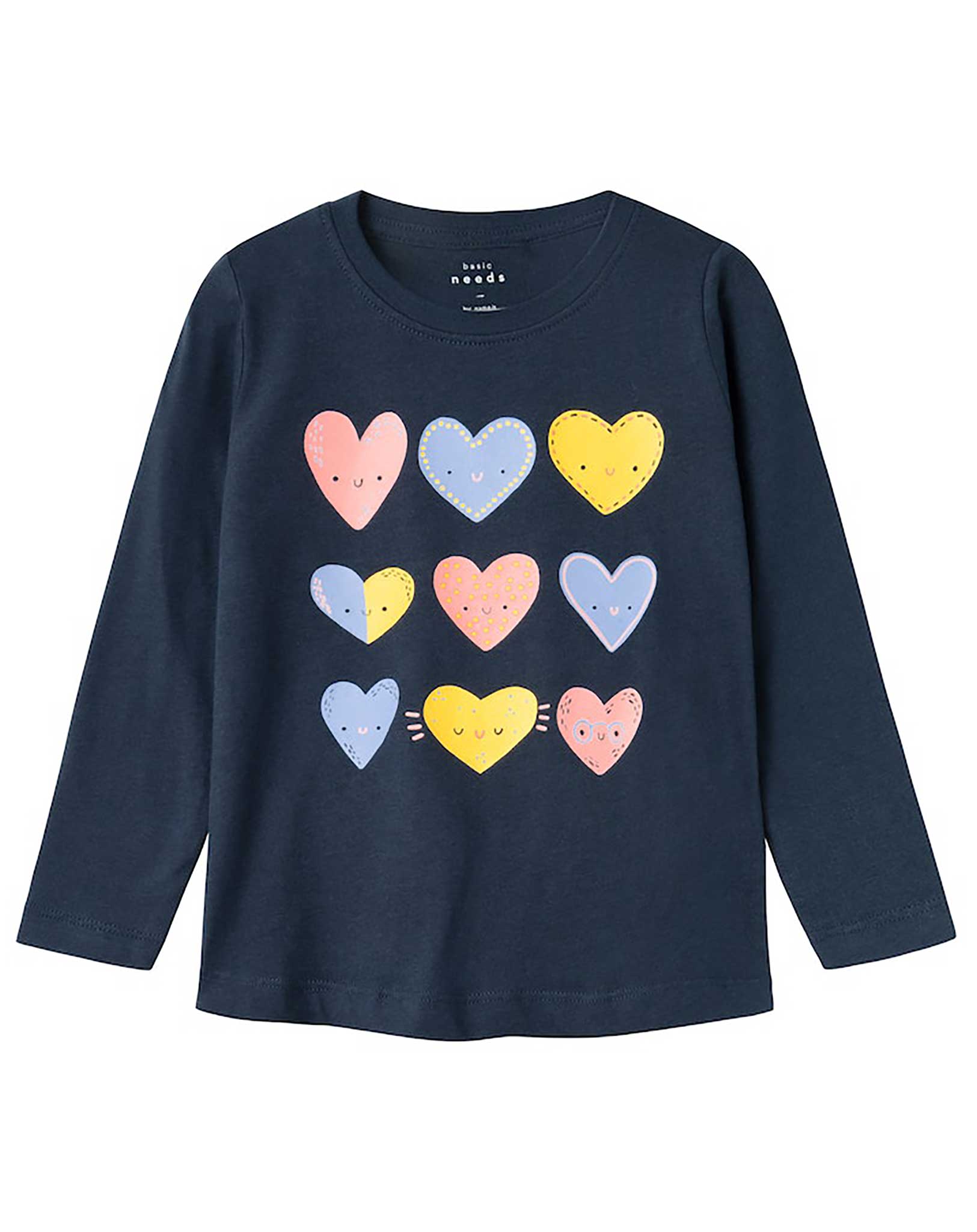 Langarmshirt NMFVIOLET HEARTS in dark sapphire