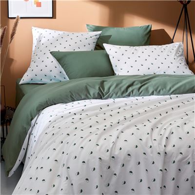 Linge de lit percale motif graphique