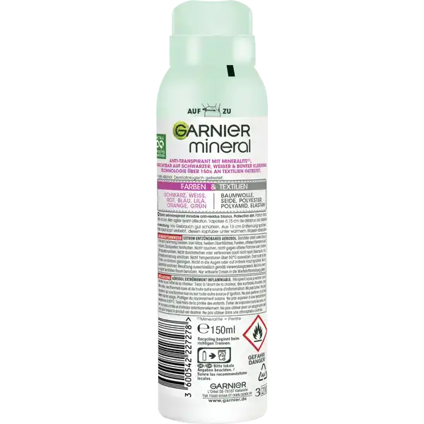 Deospray Invisible Protection 48H Black, White & Colors