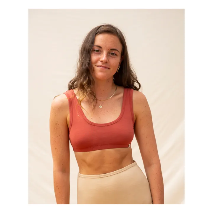 Matona Brassière Basic Coton Bio - Collection Femme  | Rouge brique