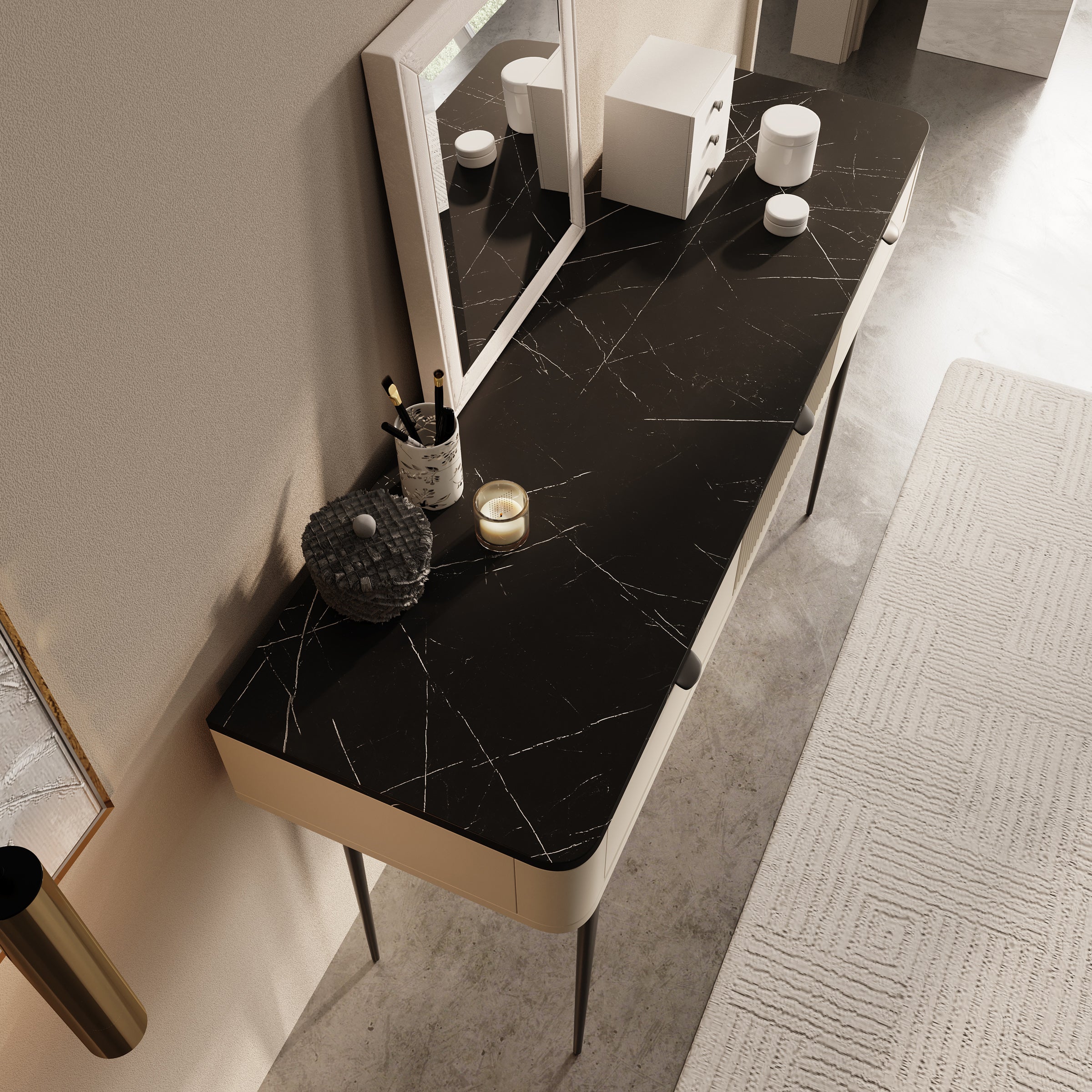 Mace - Kaptafel - Beige - 130x40 cm