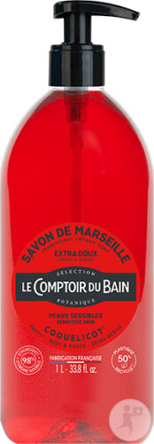 Le Comptoir Du Bain Savon Liquide De Marseille Coquelicot Peaux Sensibles 1l
