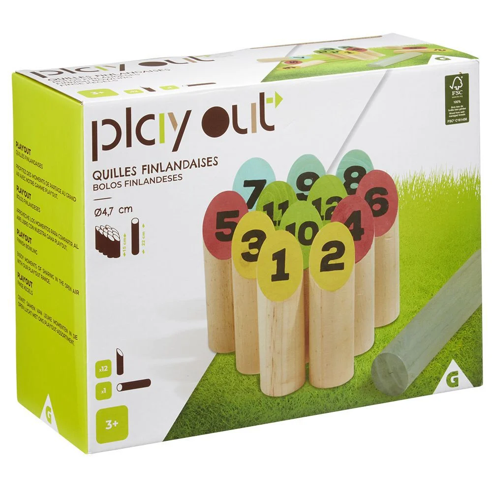 Jeu de quilles finlandaises en bois