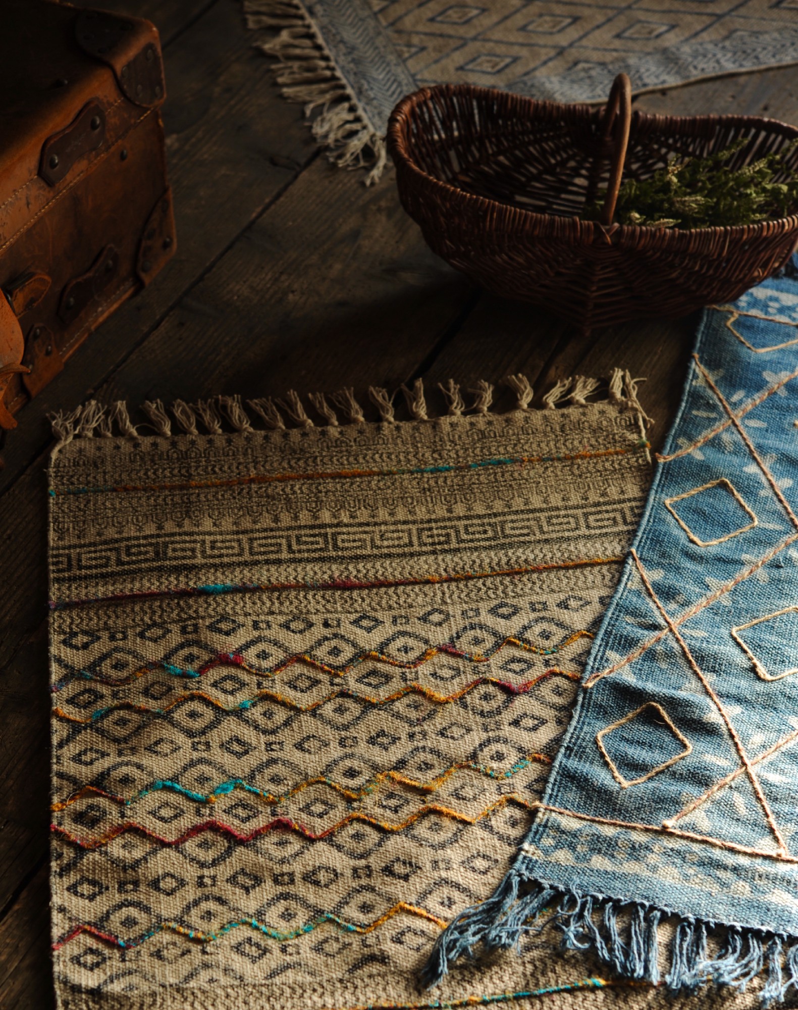 Mini-Rug 'Agani', handbedruckt, T 60 cm, B 90 cm von fischer's lagerhaus