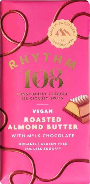 Rhythm 108 Chocoladereep Roasted Almond Butter (100 gr)