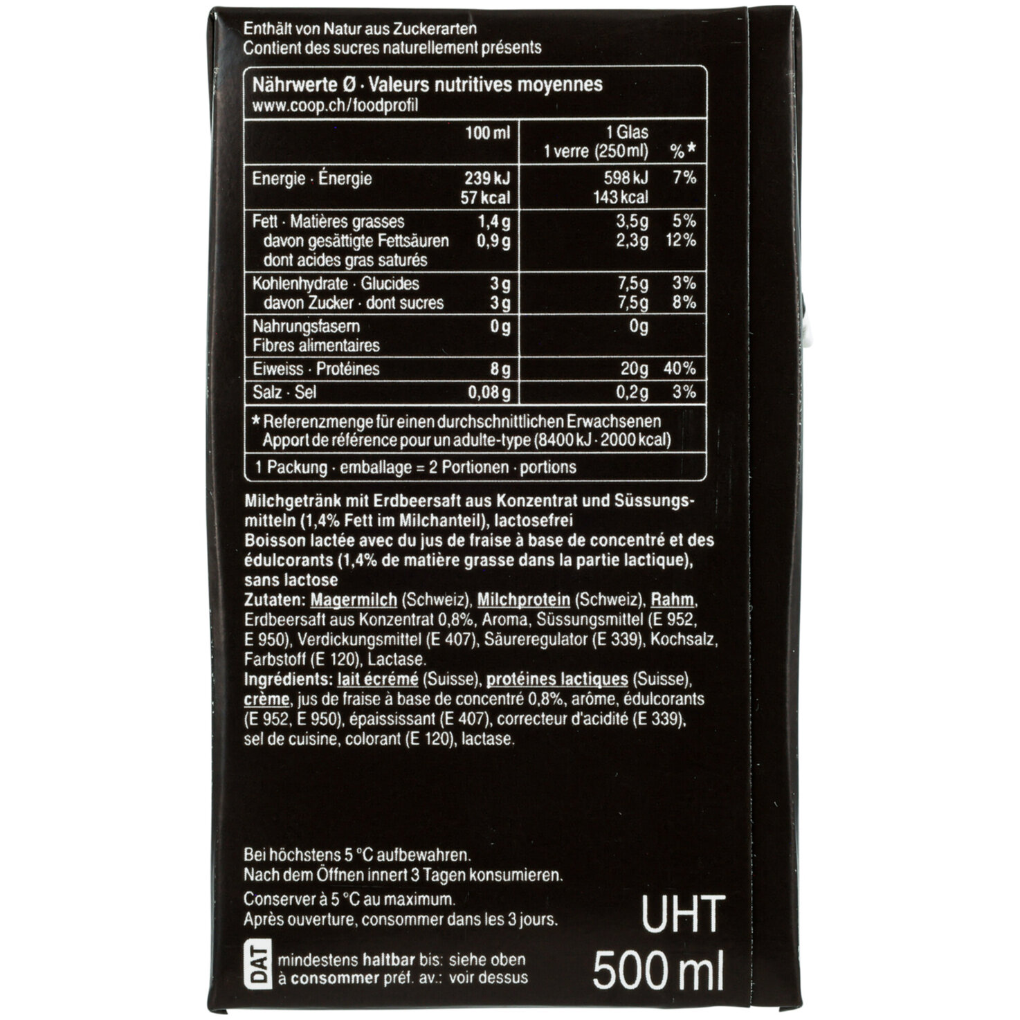 Coop High Protein Drink Erdbeere