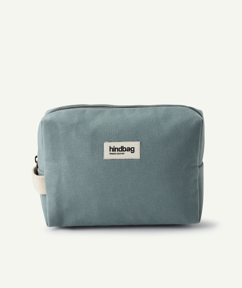HINDBAGTROUSSE DE TOILETTE LEON EN COTON BIO BLEU