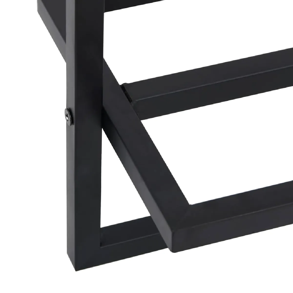 Helloshop26 Porte-serviette mural acier noir 95 cm