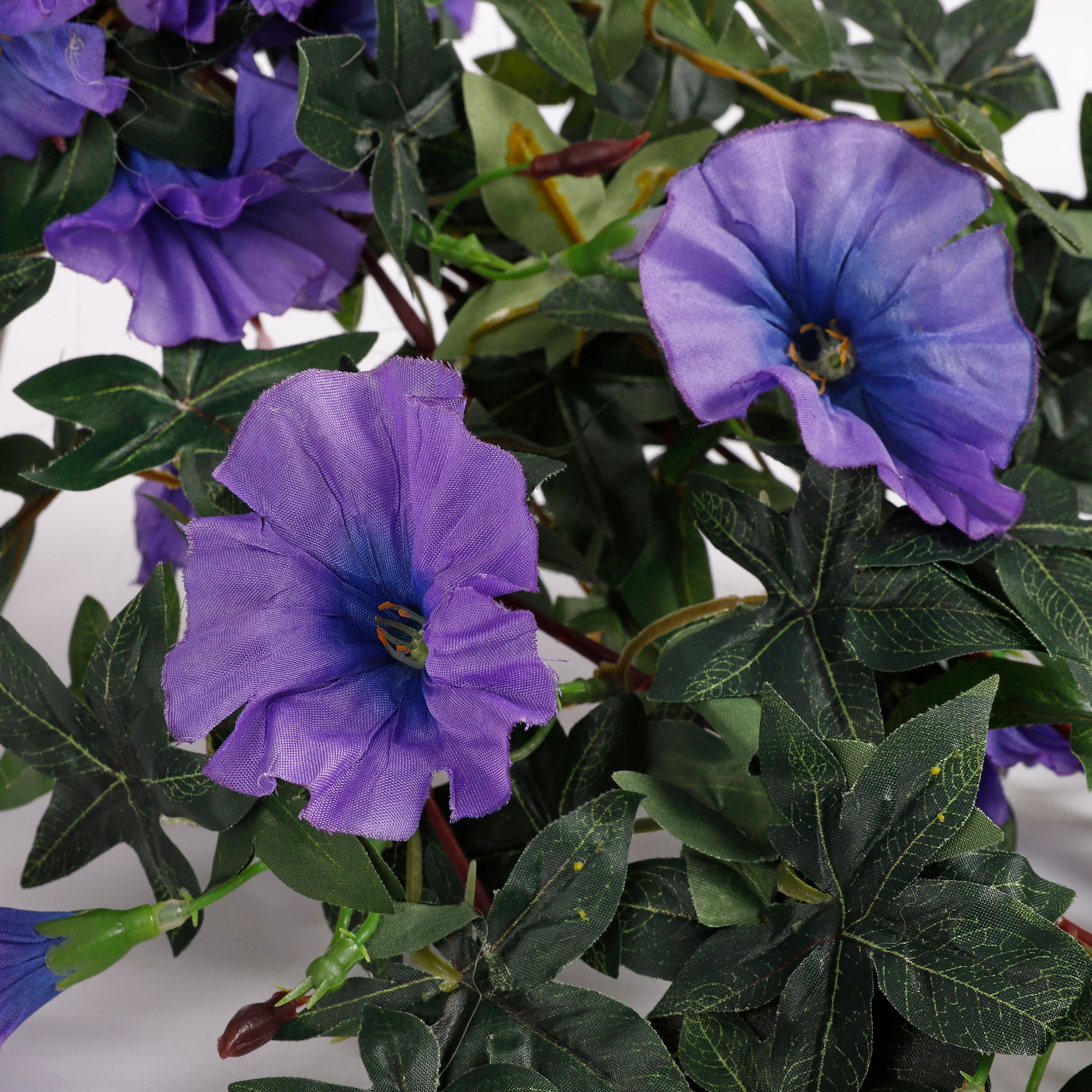 Mica decorations - pétunia artificielle violet foncé en pot l50