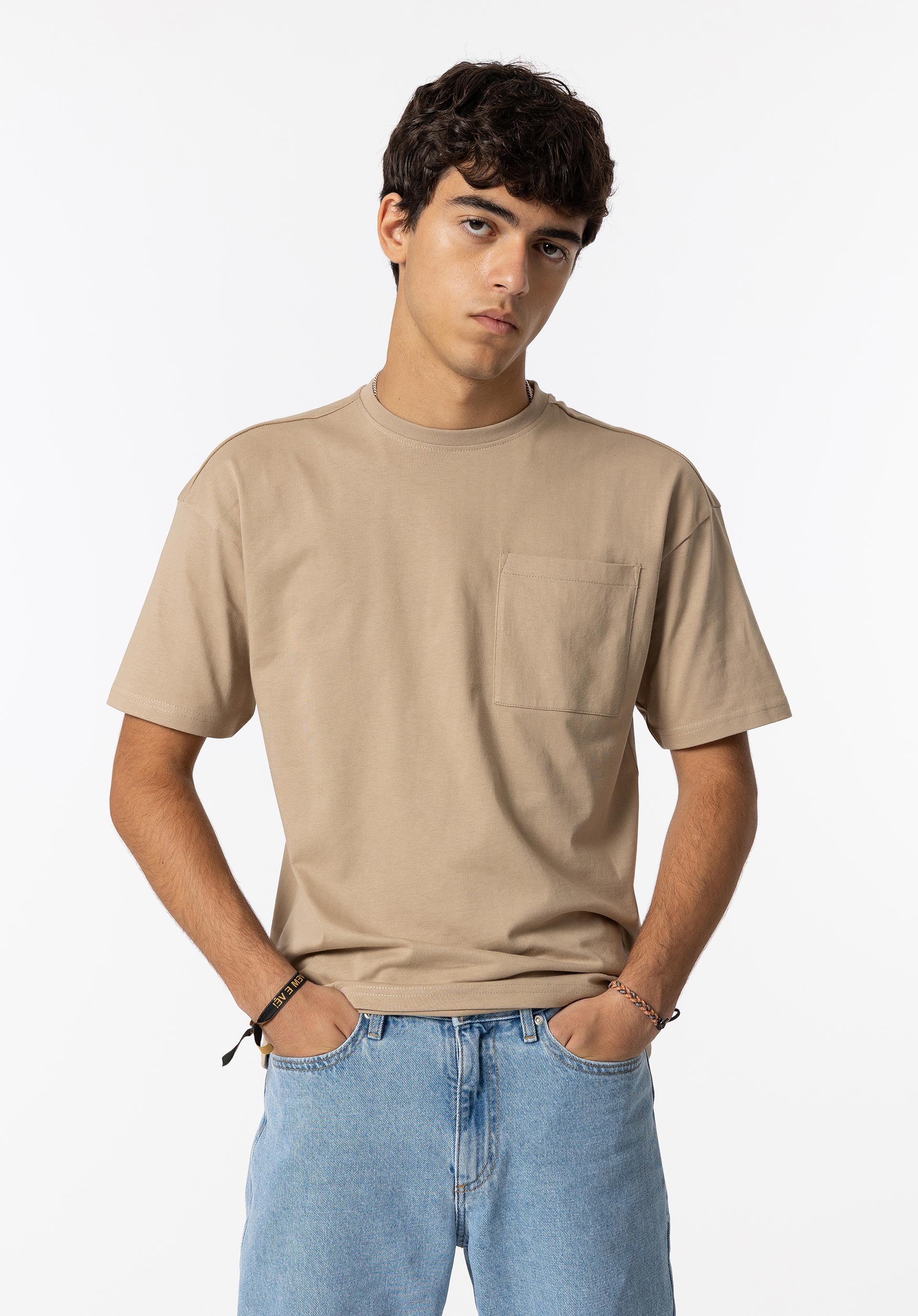 T-shirt Relaxed Fit com Bolso