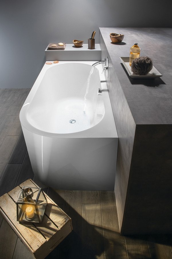 Polysan Monolith ligbad links 180x75x60cm wit