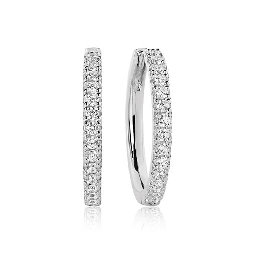 Sif Jakobs Jewellery Ellera Grande Øreringe, Sølv/Hvid