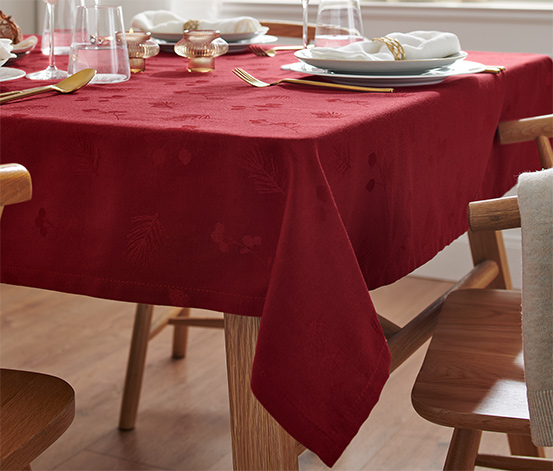 Jacquard-Tischdecke, 150 x 350 cm, rot